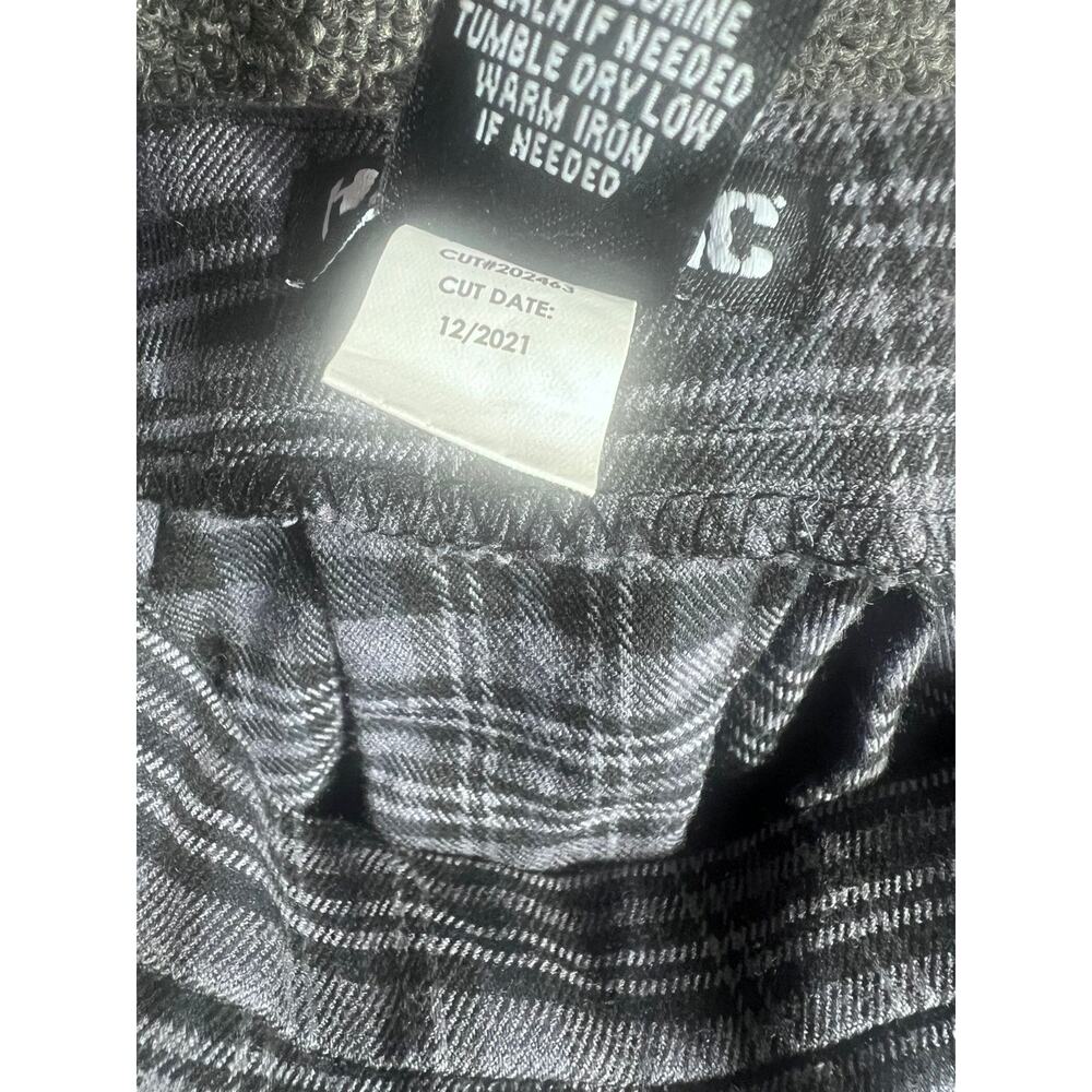 Hot Topic Black & Gray Plaid Suspender Skirt Womens Size MD Punk Goth Adjustable - Picture 5 of 9